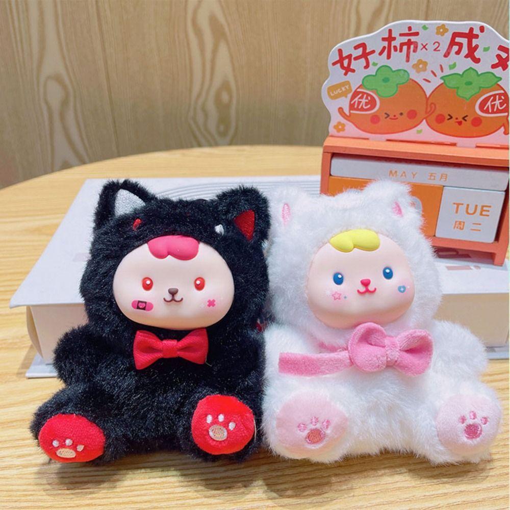 Brightly Colored Cute Keychain Doll Big Eyes Angels and Demons CP Pendant  Couple