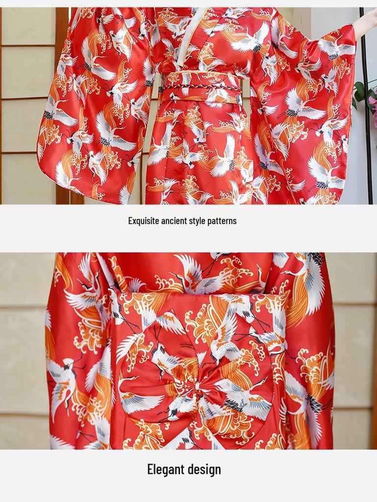 Accappatoio Kimono Primavera/Estate 2026 - Vestito da Sauna Principessa Giapponese con Fiocco Carino