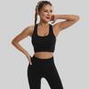 Women's Quick-Dry Seamless Sports Bra and Leggings Set - Shockproof Vest for Running and Yoga