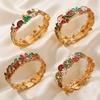 Multicolor Stretch Bracelet Reindeer Charm Bangle Popular Christmas Enamel Bracelet  Christmas