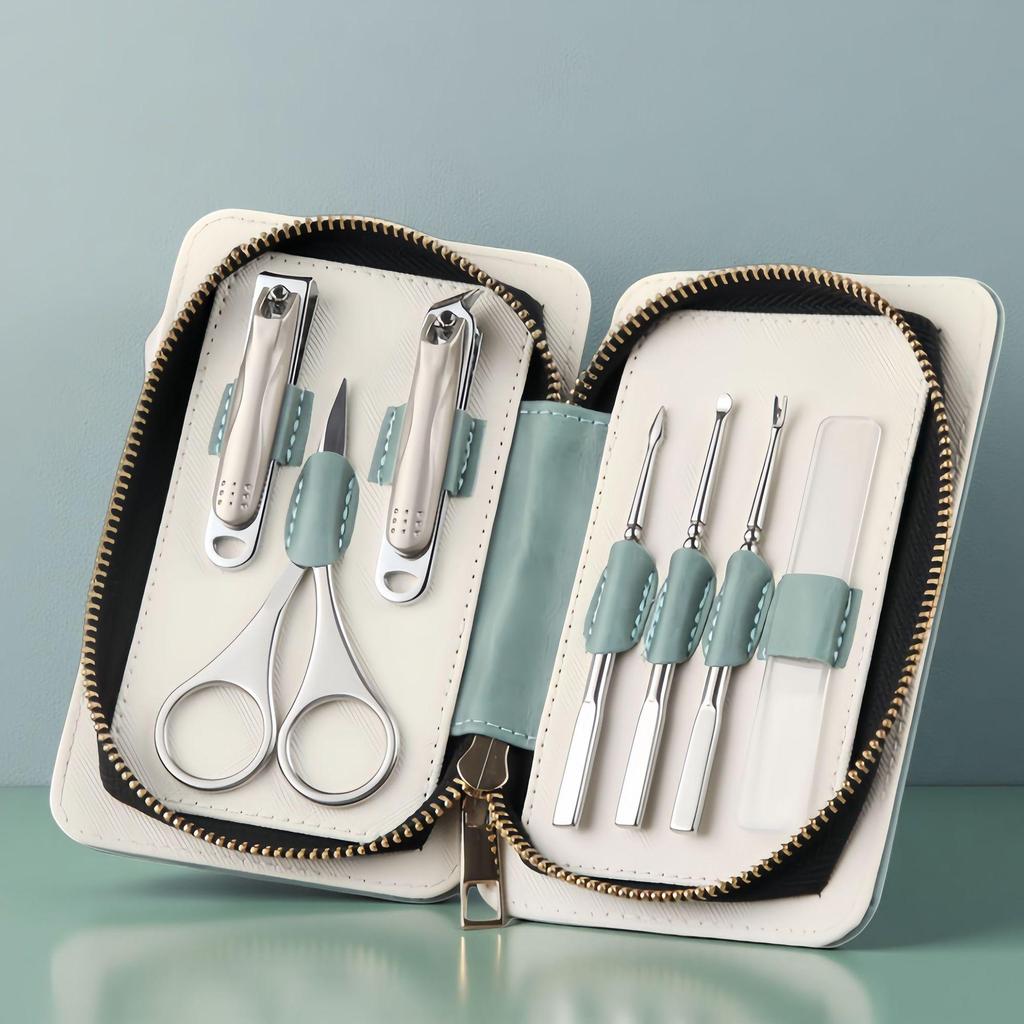 Set di tagliaunghie anti-schizzo di alta qualità in stile tedesco con tronchesino per cuticole diagonale per uso domestico