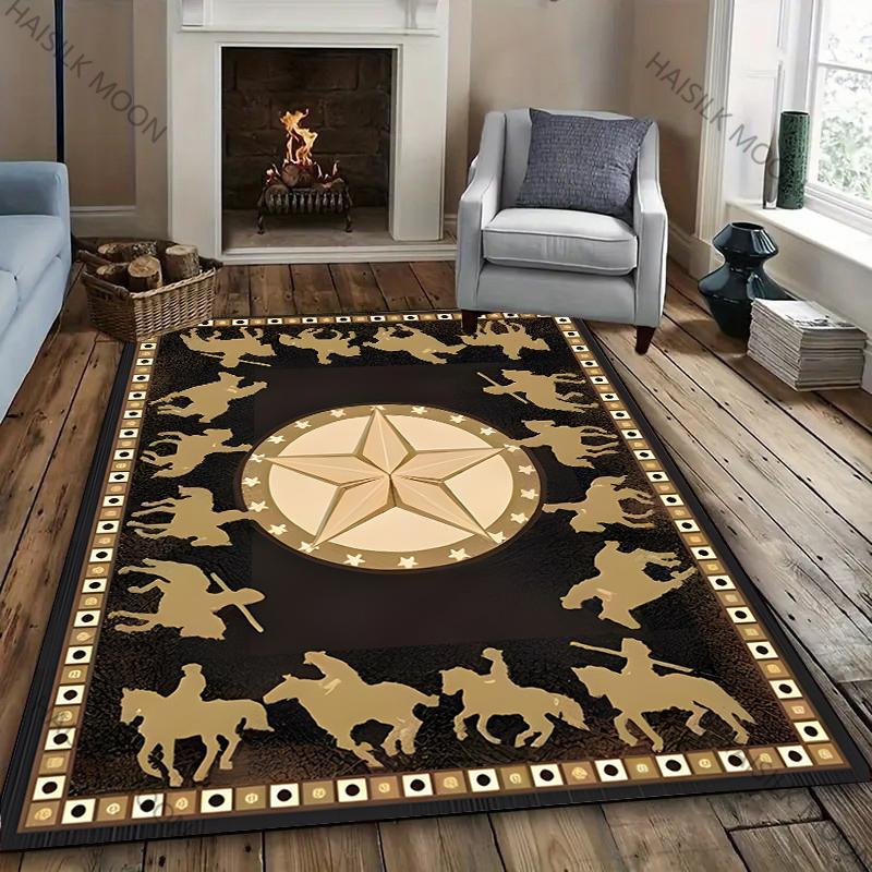 3D Vintage Pentagram Printed Carpet New Release! Rug for Living Rooms Bedrooms, Office Areas, Durable Machine Washable Mat Gifts