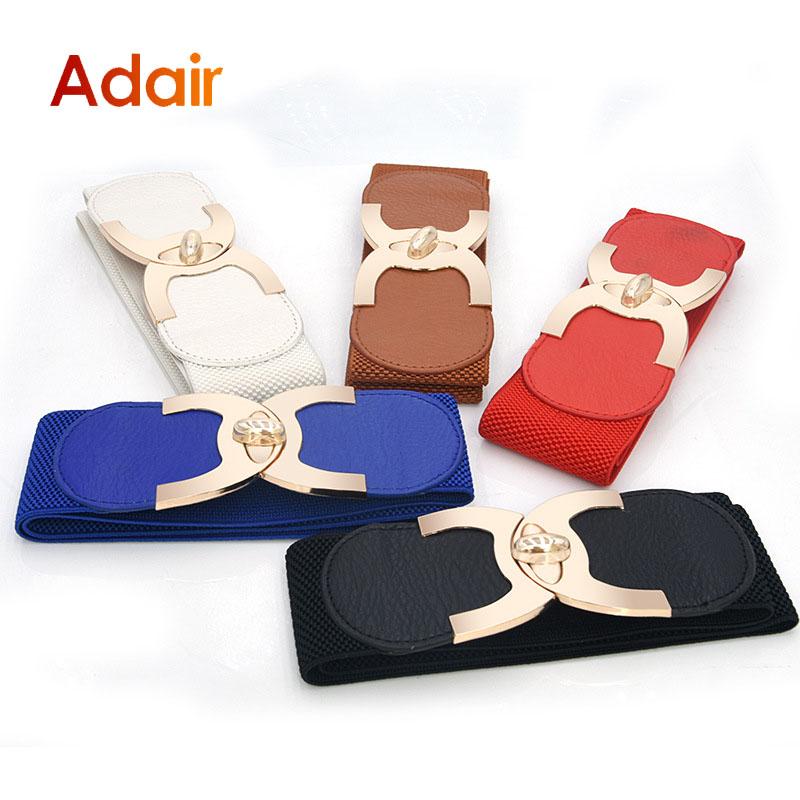 Fashion Female Coat Dress Decorated Stretch Waistband Elastic White Color Wide Corset Belt For Women Designer Waist Strap DT010