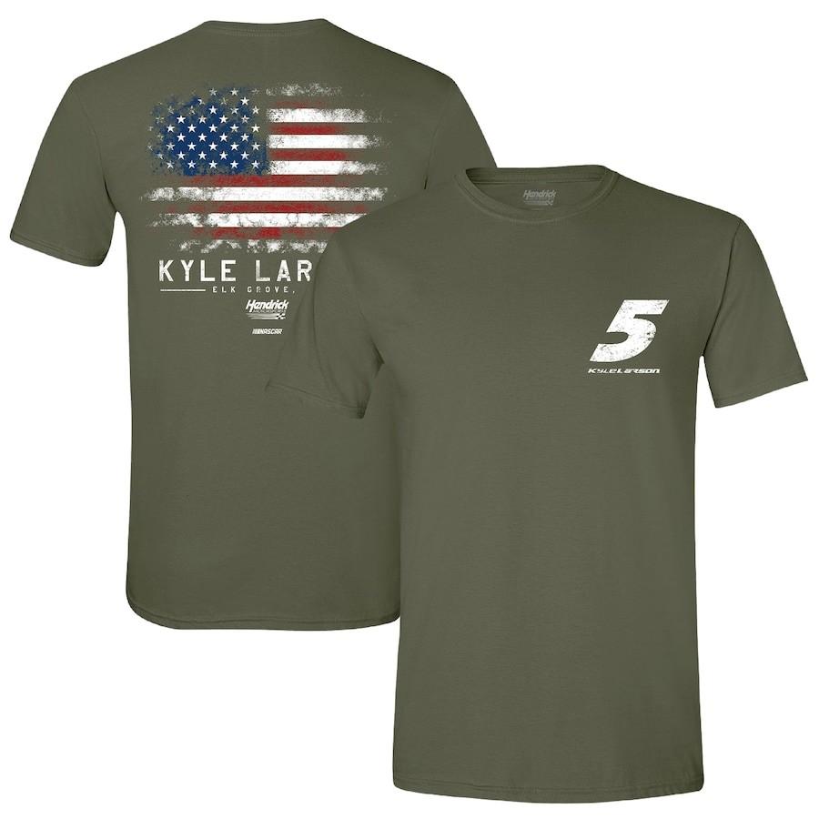 

Kyle Larson Hendrick Motorsports Team Collection Green Flag T-Shirt Sided Unisex T-Shirt L
