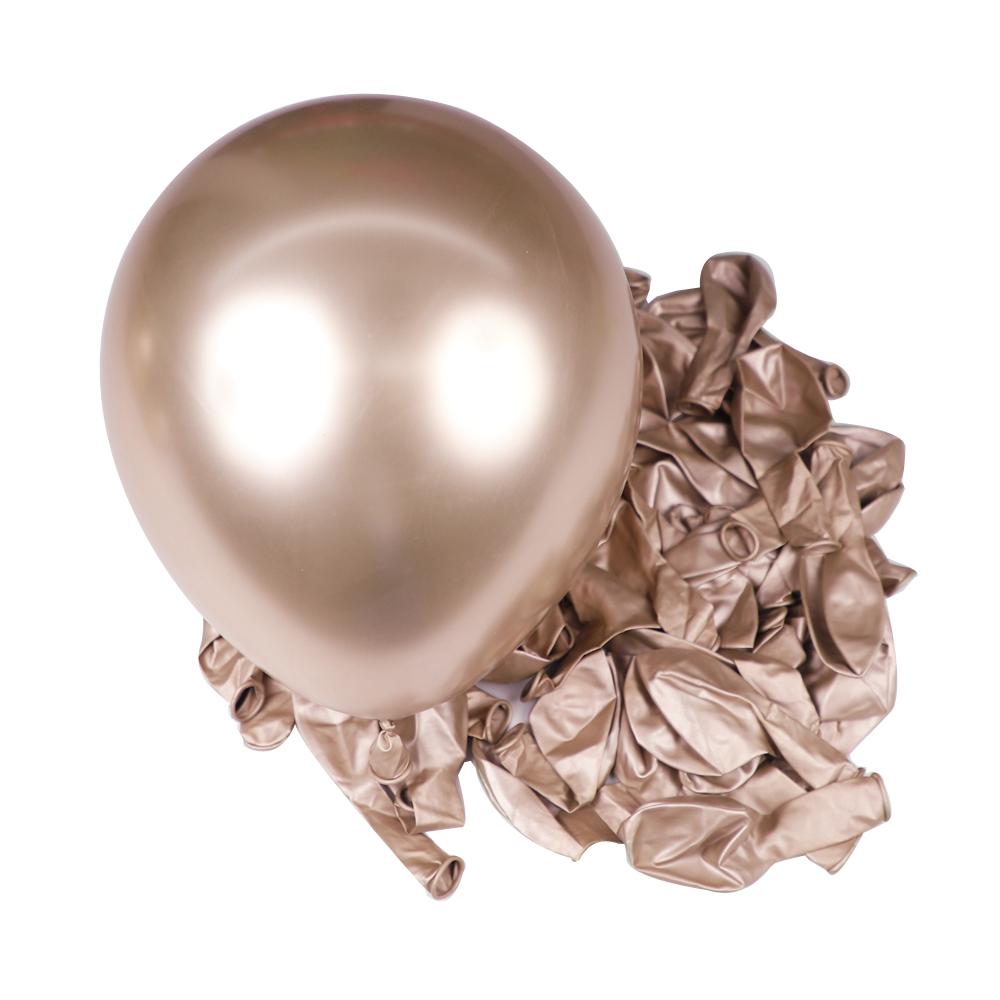 Ballons d'Anniversaire Métalliques 12 Pouces 10/20/30/50 Pcs Ballons en Latex Métal Chrome pour Anniversaire Mariage Baby Shower Décoration Globos Hélium