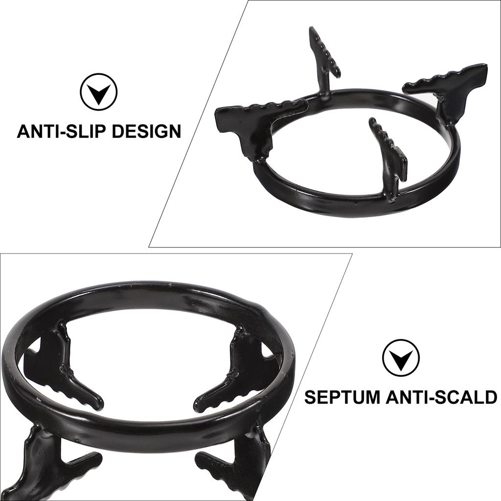 Pot Cage Gas Stove Cooker Rack Wok Milk Holder Work On Burner Round Coffee