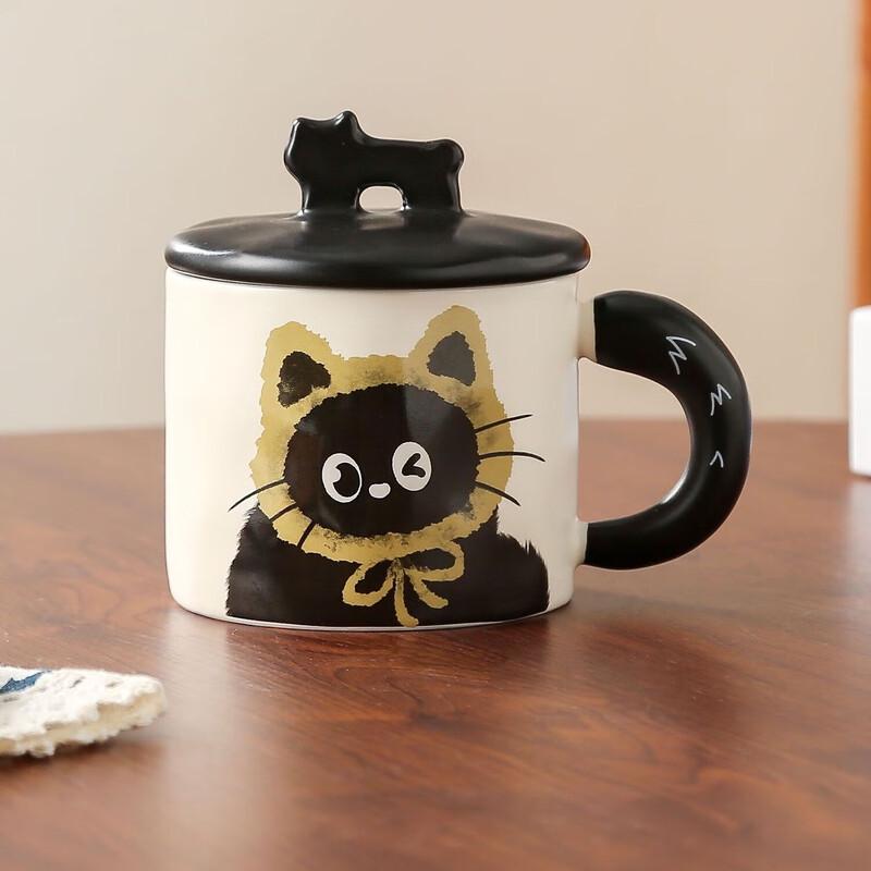 Персонализированная керамическая кружка для кошек с крышкой