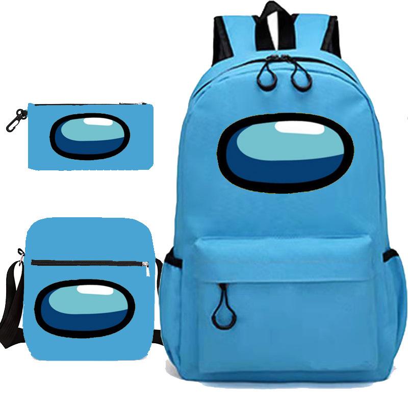 Among Us In Our Middle School Student Bag Children Space Werewolf Game Backpack Pencil Case Three Pieces Three-piece set