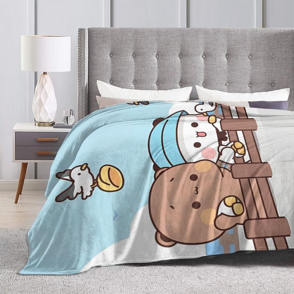 Bear Cartoon Cute Bubu Dudu Blanket Flannel Winter Portable Soft Throw Blankets for Home Couch Bedding Throws