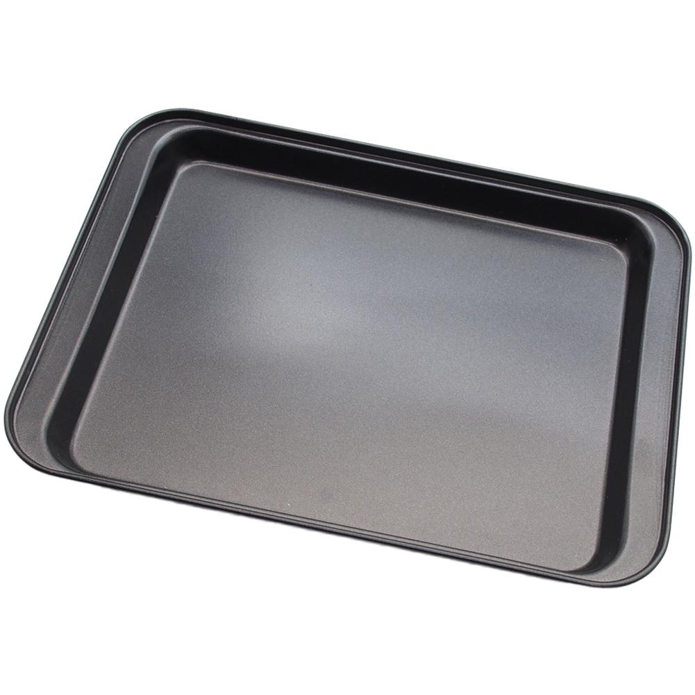 

Convenient Side Handles Baking Tray Non Coating Bakeware Oven Pan Black-s