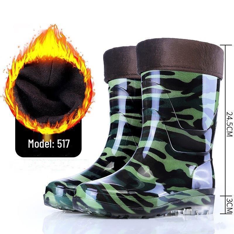 DAXTE High-Top Camouflage Rain Boots 36-45