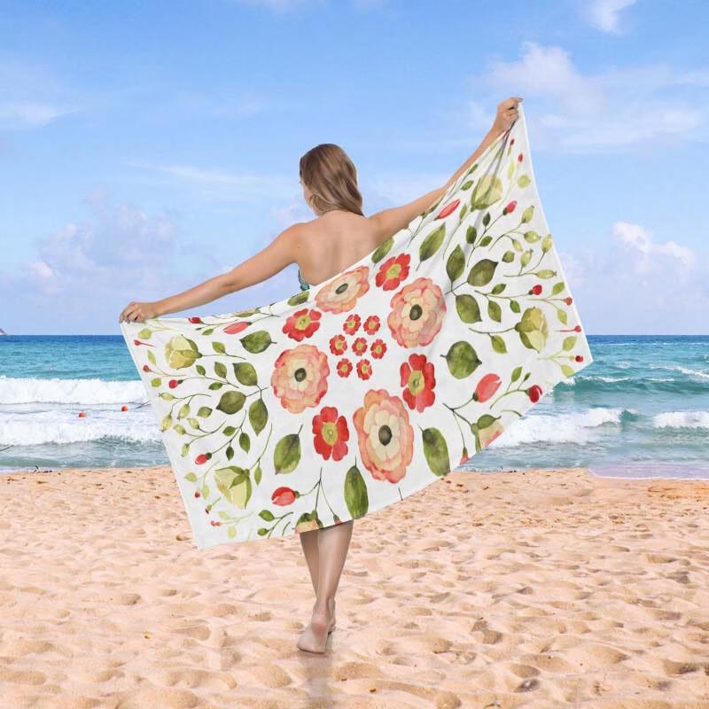 Alliance Messenger Printed Water-Absorbent Beach Towel 2-Pack 275x150cm (2-Pack)