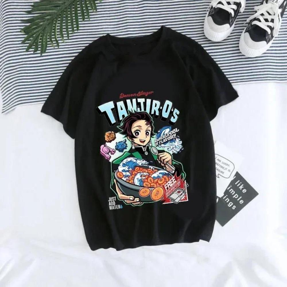 Japanese Anime Demon Slayer T Shirt for Men Kimetsu No Yaiba Nezuko T-shirt Female Tanjirou Kamado Graphic