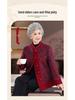 Women's Plus Velvet Woolen Coat for 60s-70s, Mid-aged and Elderly Autumn/Winter Fashion Overcoat