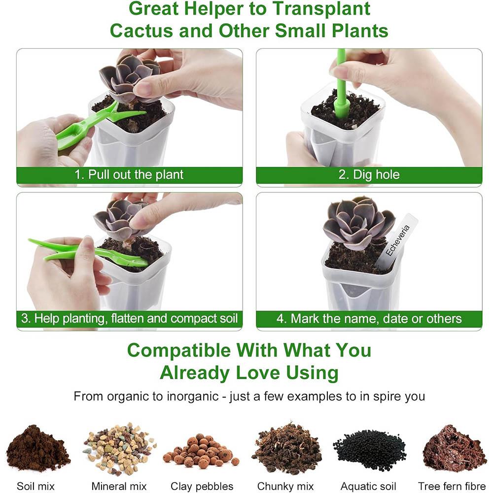 15 pots d'arrosage automatique pour plantes Mini pots à semis Pot de fleur en plastique translucide Pot de propagation de plantes avec réservoir