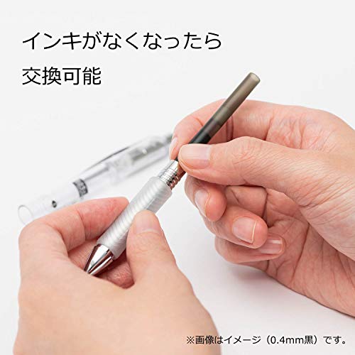Pentel Ballpoint Pen Gel Ink EnerGel Infre 0.4mm Clear Barrel XBLN74TL-A Black