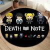 Death Note Round Area Rug Carpet Rug For Living Room Bedroom Sofa Playroom Decor Nonslip Floor Mat