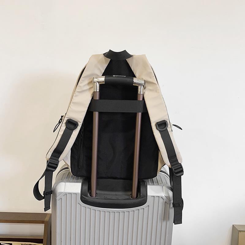 Stylish And Simple Wind Travel Backpack Color Matching Large-Capacity Backpack Campus High School Student Schoolbag