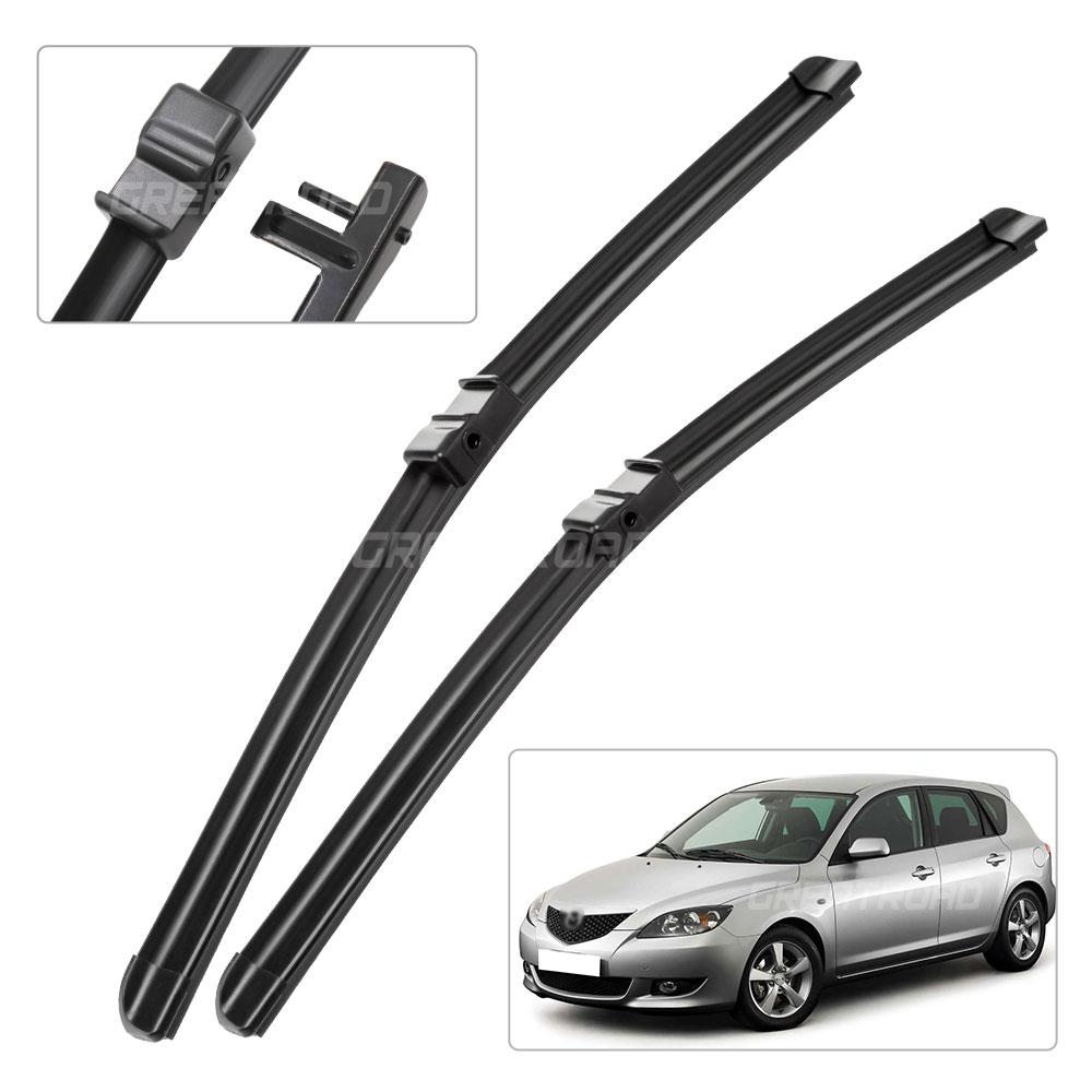 For Mazda 3 BK 2003-2009 2004 2005 2006 2007 2008 Wiper Front Wiper Blades Windshield Windscreen Window Brush 21"+19"