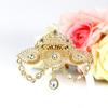 Fashion Crown Brooch Ladies Gold Color Crystal Bohemian Wedding Jewelry