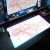 RGB Blue Archive Kawaii Misono Mika Mousepad PC Gaming Accessories Desk Mat Non-Slip Rubber Cool Light LED Office Work Mousepad
