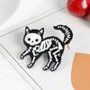 Creative Cartoon Personality Skull Cat Brooch Adorable Animal Style Pin For Everyone