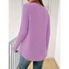 Women S Long Sleeve V Neck Ribbed Casual Autumn T Shirt