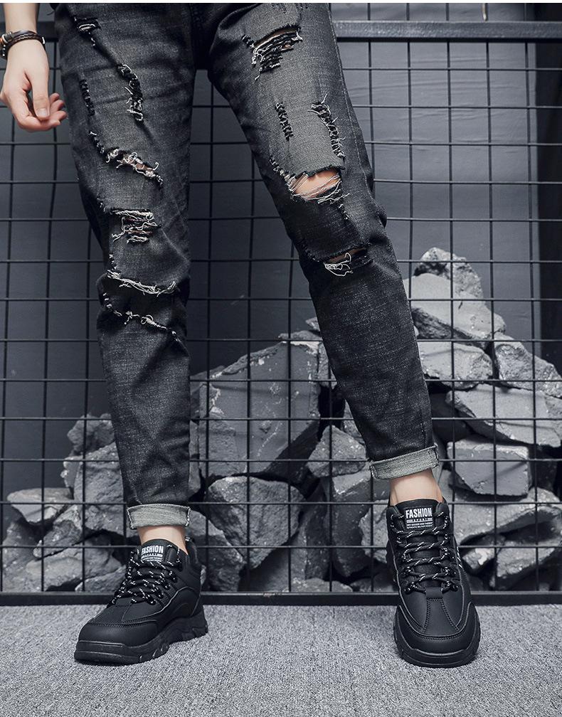 2025 Spring Men's Casual Outdoor Work & Hiking Shoes - Large Size British Style All-Match Daddy Shoes