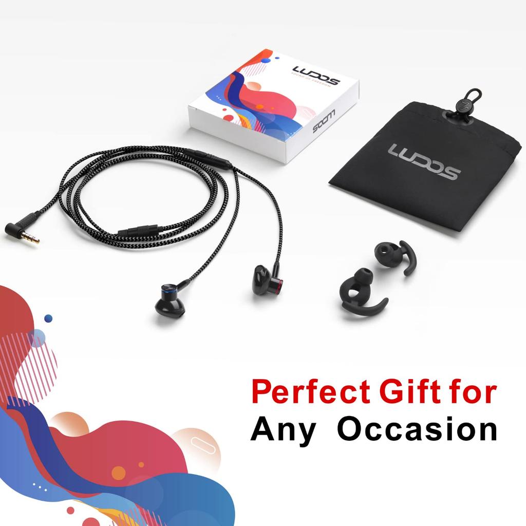 LUDOS NOVA Wired Earphones with Mic, Noise Isolation