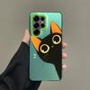 Color Phone Case For Samsung Galaxy S26 S25 S24 S23 S22 Ultra S20 S10 S21 FE 5G Plus Plated IMD Cover Lovely Cat Playing Fun