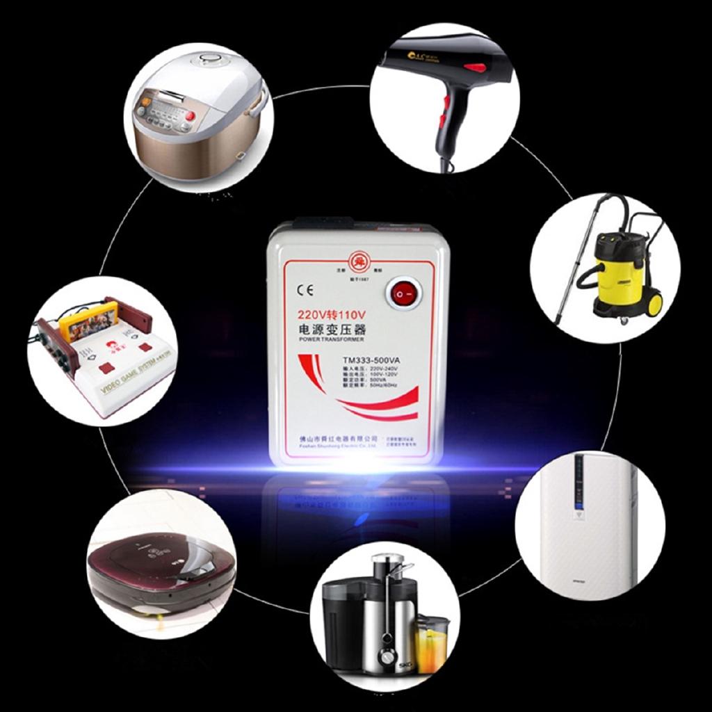 AC 110v 220v Inverter Charger Voltage Transformer Step Down Converter Voltage Converter 500 Watts Adapter Pure Copper Coil 500W