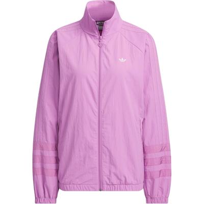 Originals Ruched Track Top, Stylish Slim Soft Casual Long Sleeve Jacket For Women Purple JD6387