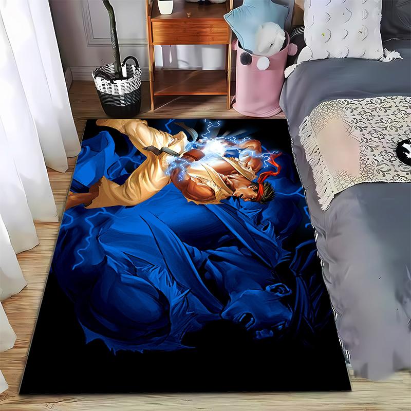 

Cool Blue Lightning Combat Hero Carpet Suitable for use as an anti-slip game mat for living room and bedroom sofas 40x60cm( 15x23in )