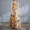 Women's Long Skirt Summer New Round Neck Printed Dress