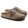 Birkenstock Boston Soft Footbed Taupe Women Sneakers White 560771