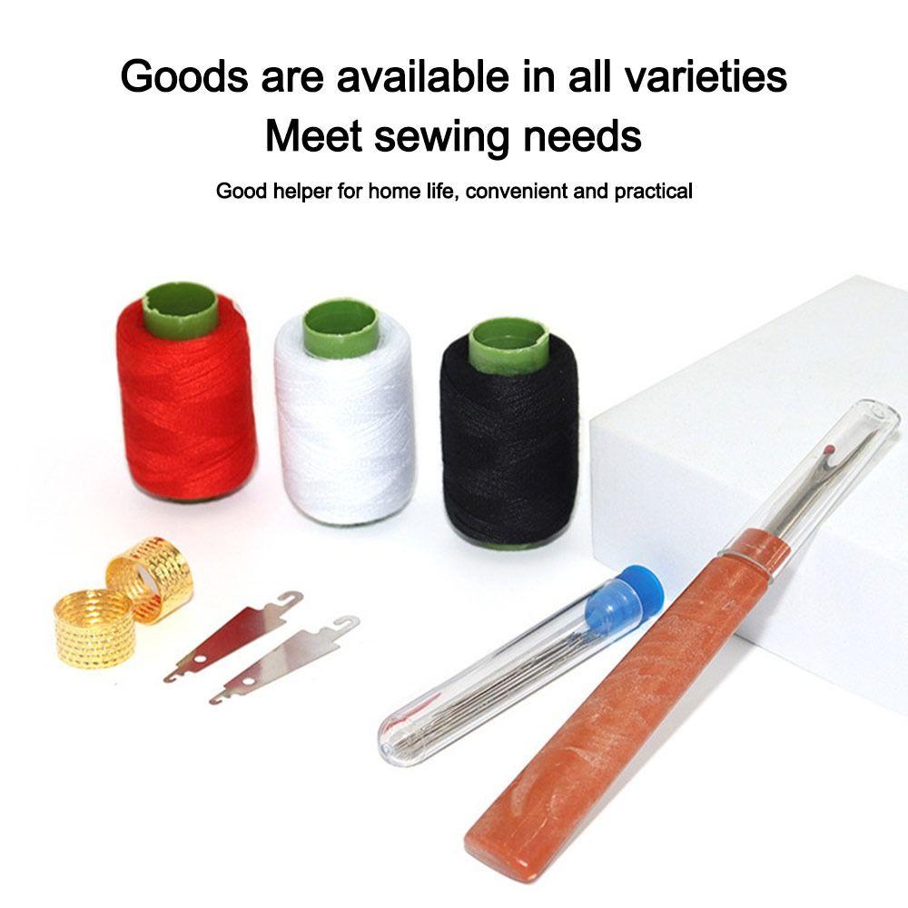 6/25/34PCS Multi-Purpose Sewing Tool Set with Top Needle Easy Sewing Needle and Thread Kit Quilt Sewing Needle