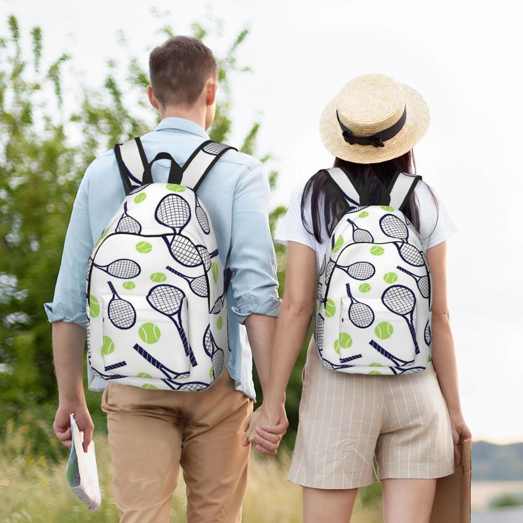 Tennis Racket And Ball Backpack Hot Sale Daypack Large Capacity Boys Girls BookBag School Bag Shoulder Bags for Men Women