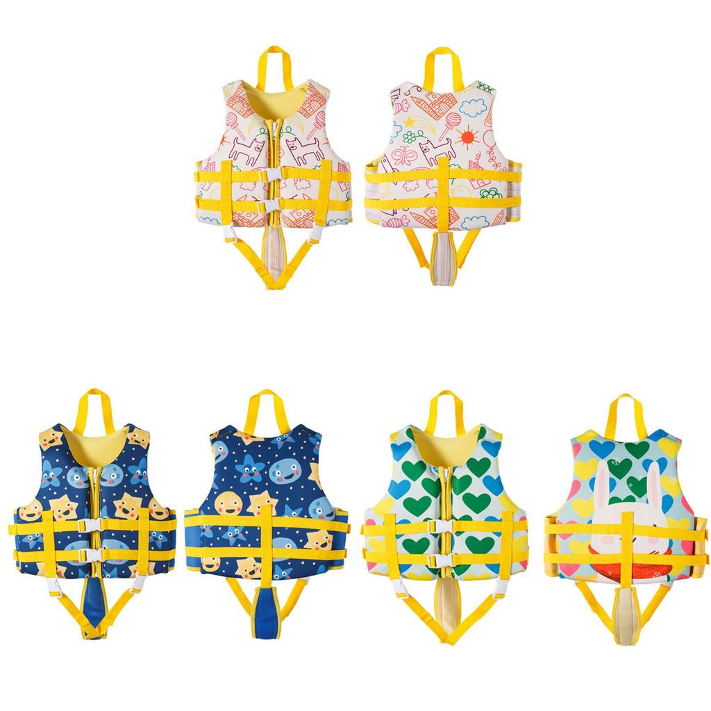 Childrens Floatation Vest With Adjustable Buoyancy For Swimming And Safety