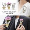 DIY Wearable Flower Brooches Mini Artful Flower Vase Brooch  Birthday Celebration