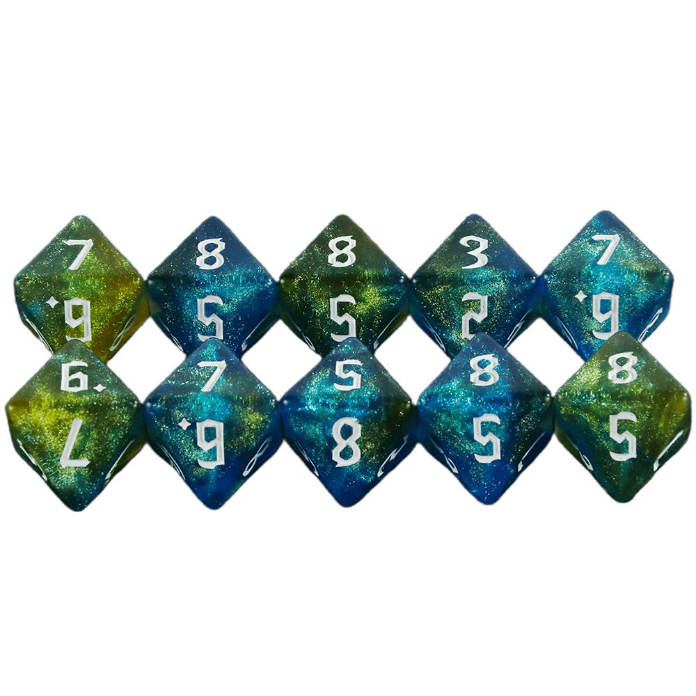 Mixed Colored Dice Polyhedral Dice D8 Dice for DND Boardgame, Educational Accessories Gaming