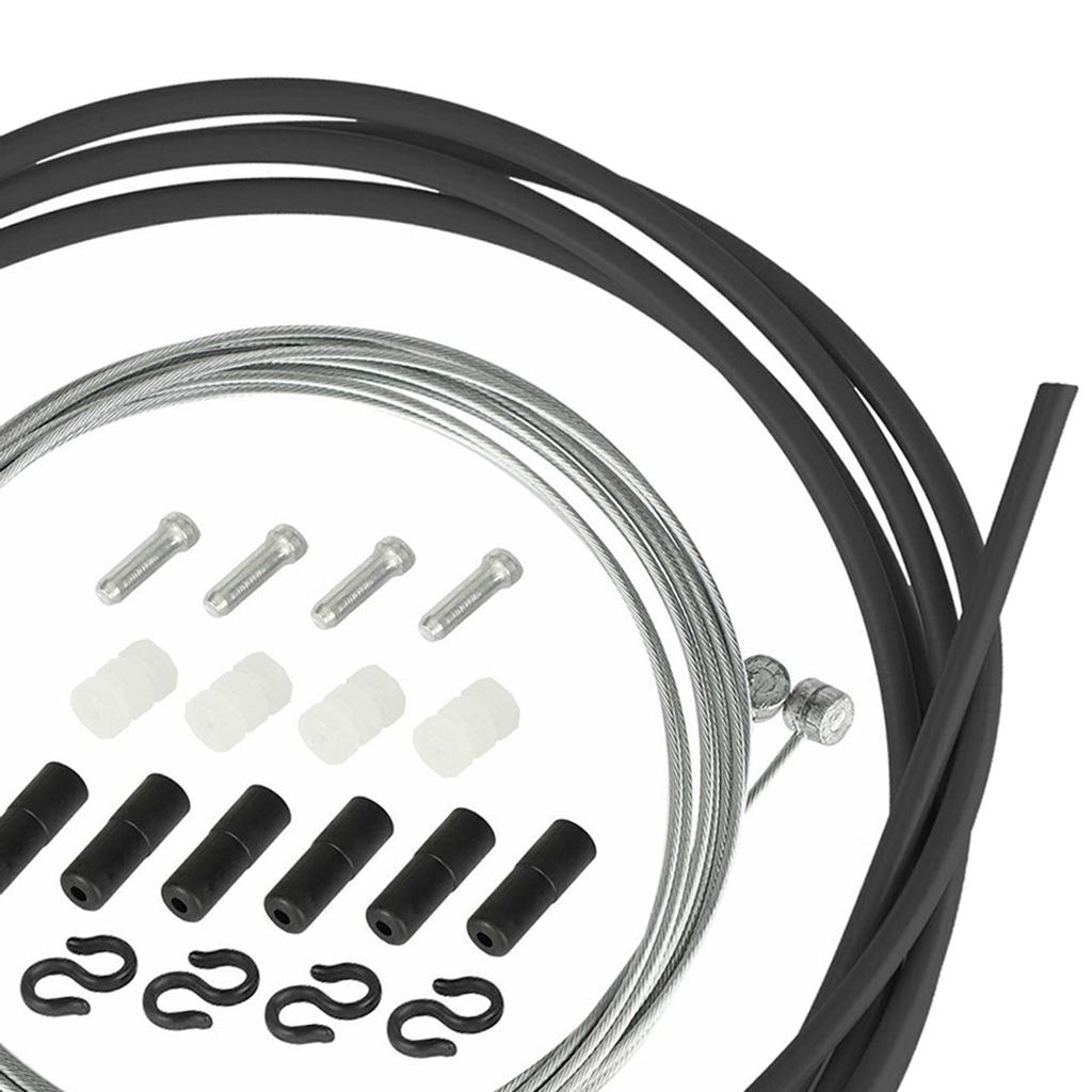 Buy Bicycle Brake Shifter Cable Housing Set Derailleur Ends Crimp Red