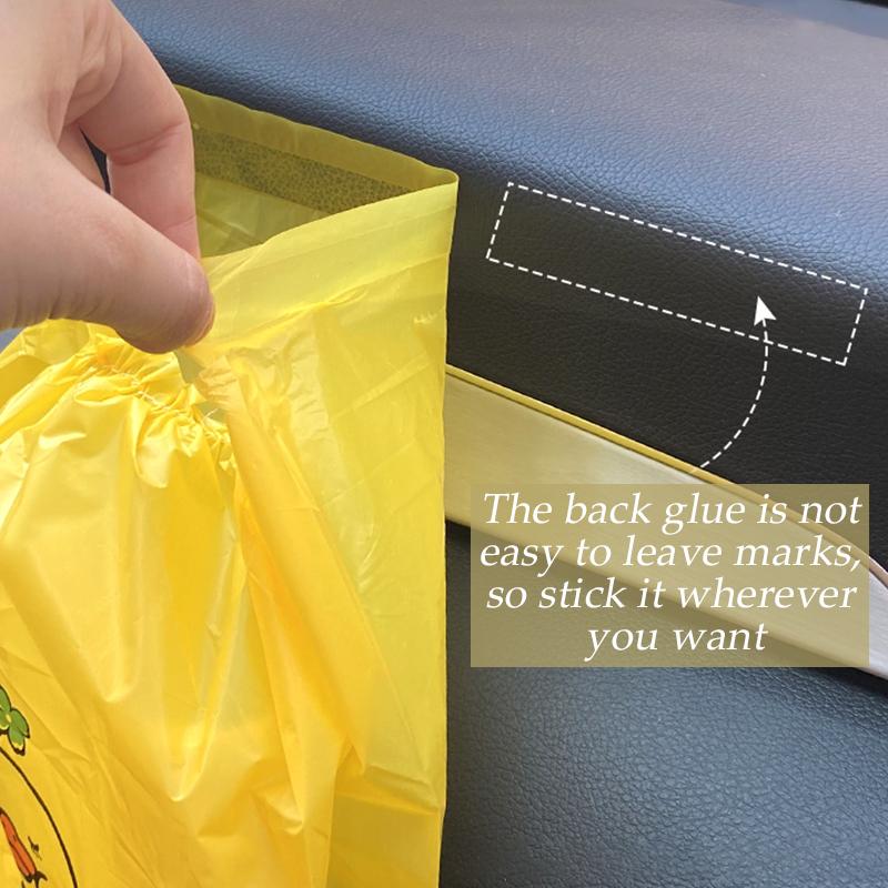 Disposable Adhesive Car Trash Bags Hanger Waterproof Desk Garbage Rubbish Waste Litter Front Back Seat Hanging Cleaning Disposal