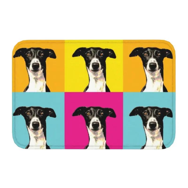 Personalized Vintage Whippet Greyhound Dog Doormat Mat Anti-Slip Hound Bath Kitchen Balcony Rug Carpet 40*60cm