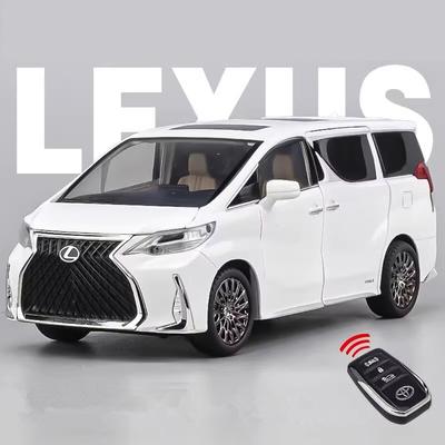 1:24 Lexus LM300 MPV Legierungsauto Modell Diecast Metallfahrzeuge Automodell Hohe Simulation Ton und Licht Kinderspielzeug Geschenk mit Schlüssel