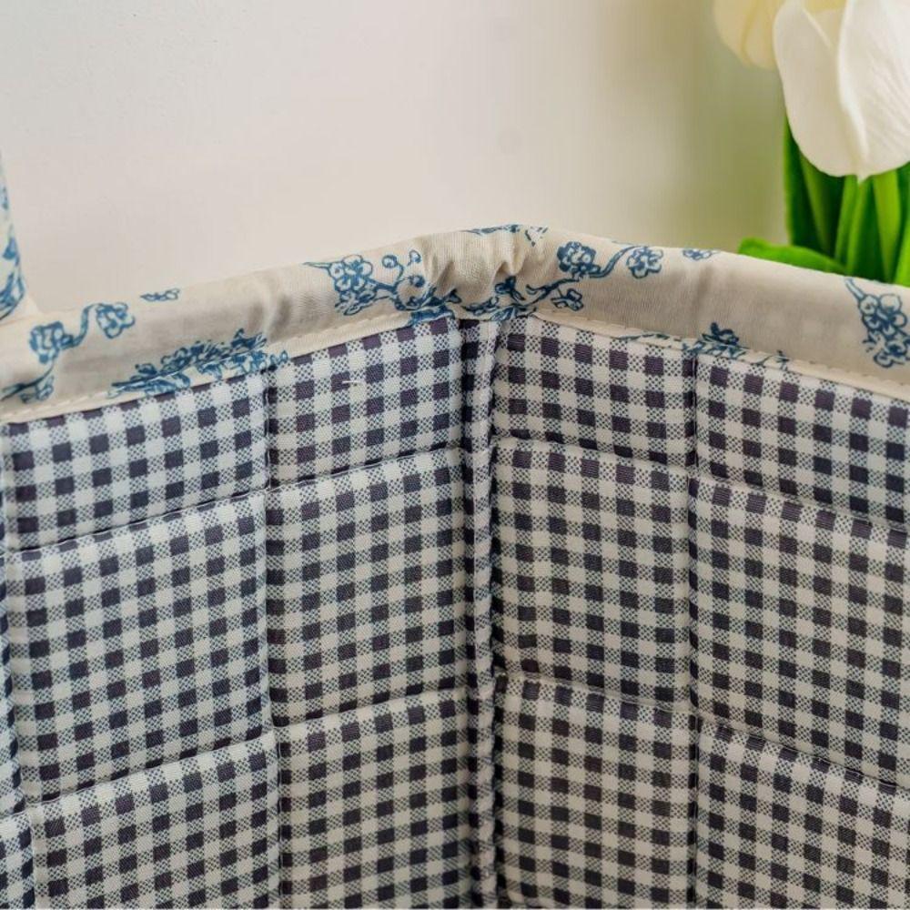 Floral Print Laundry Organizer with Side Pocket Miscellaneous Storage Basket  Shopping