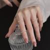 Women's Adjustable Silver Pearl Ring