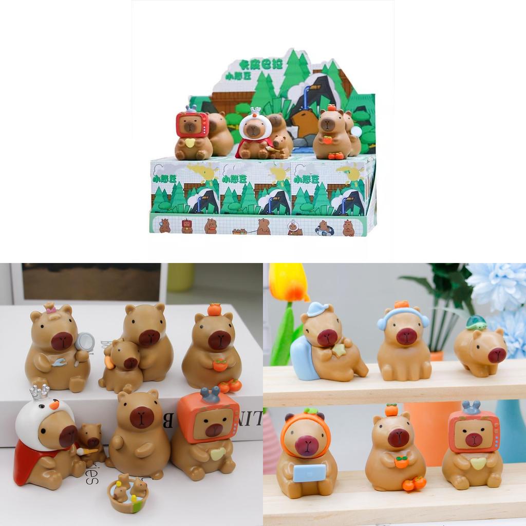 Capybara Character Miniatures Pvc Toys For Desk Decor And Gifts
