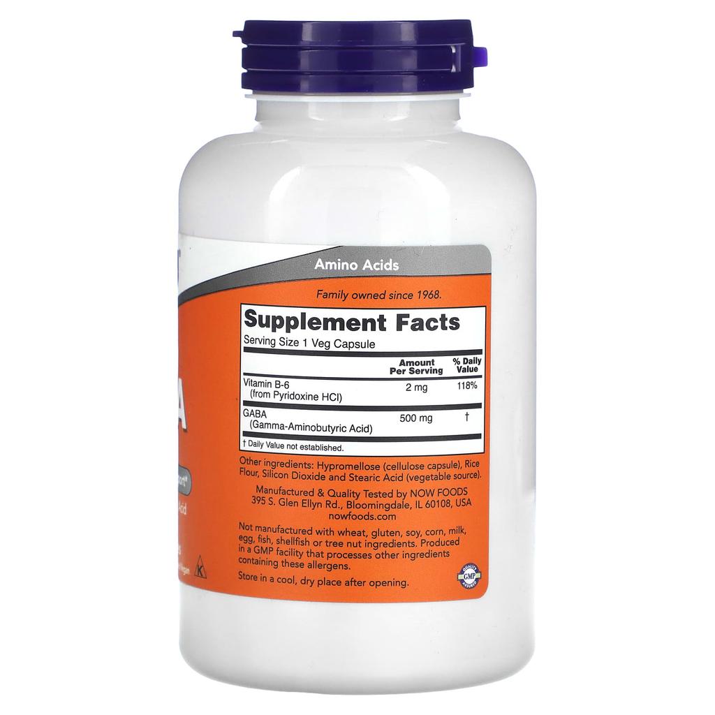 Gaba mit Vitamin B-6, 500 mg, 200 Veggie-Kapseln
