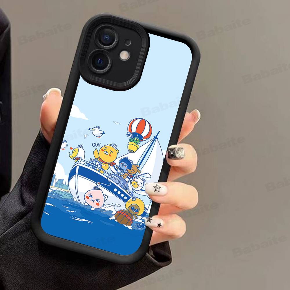 Cartoon K-KAKAO CUTE F-FRIENDS Phone Case For IPhone 17 16 15 14 13 12 11 Pro Max Plus Mini Luck Cover