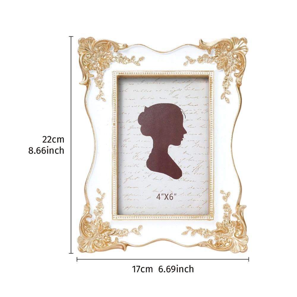 Vintage Resin Photo Frame 4x6 Inch Horizontal Vertical Display Photo Frame Luxury Ornate Embossment Picture Frame